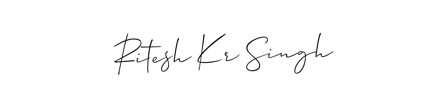 Ritesh Kr Singh stylish signature style. Best Handwritten Sign (Allison_Script) for my name. Handwritten Signature Collection Ideas for my name Ritesh Kr Singh. Ritesh Kr Singh signature style 2 images and pictures png