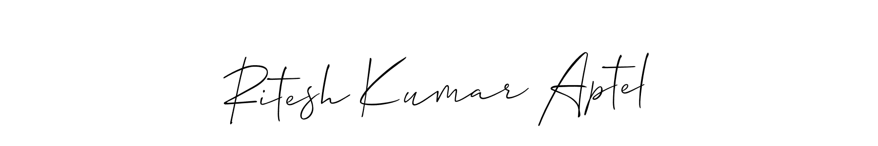 How to make Ritesh Kumar Aptel signature? Allison_Script is a professional autograph style. Create handwritten signature for Ritesh Kumar Aptel name. Ritesh Kumar Aptel signature style 2 images and pictures png