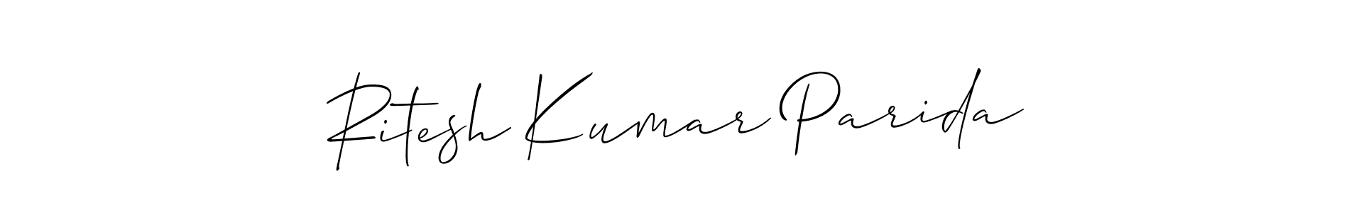 Make a beautiful signature design for name Ritesh Kumar Parida. Use this online signature maker to create a handwritten signature for free. Ritesh Kumar Parida signature style 2 images and pictures png