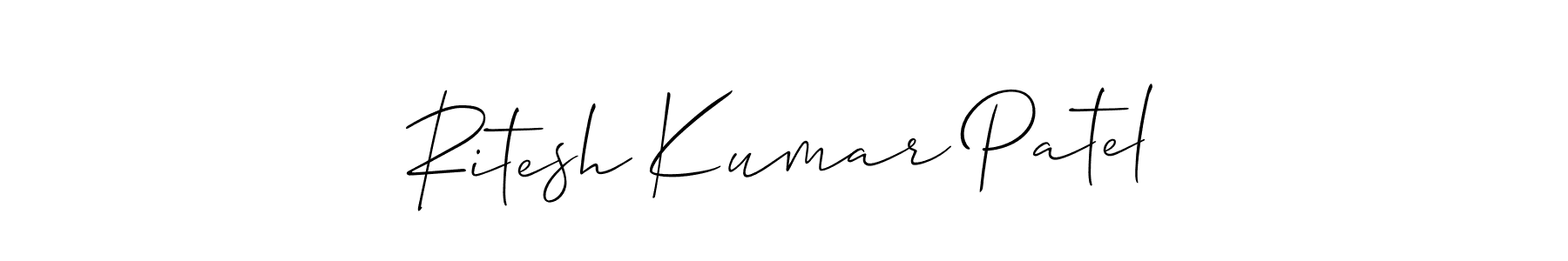 Make a beautiful signature design for name Ritesh Kumar Patel. With this signature (Allison_Script) style, you can create a handwritten signature for free. Ritesh Kumar Patel signature style 2 images and pictures png