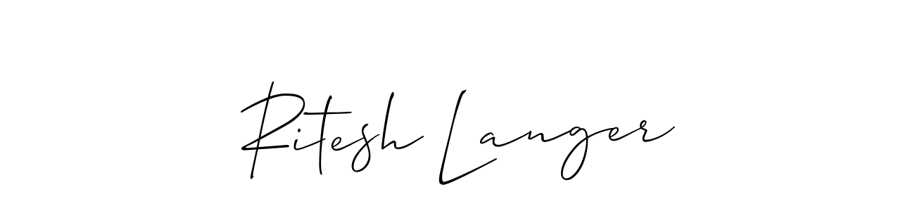 if you are searching for the best signature style for your name Ritesh Langer. so please give up your signature search. here we have designed multiple signature styles  using Allison_Script. Ritesh Langer signature style 2 images and pictures png
