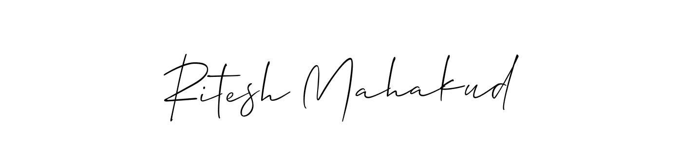 Also we have Ritesh Mahakud name is the best signature style. Create professional handwritten signature collection using Allison_Script autograph style. Ritesh Mahakud signature style 2 images and pictures png