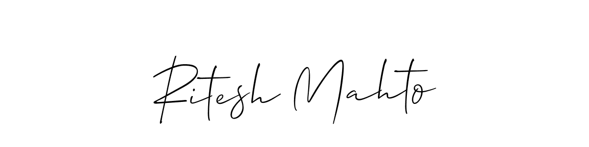 Make a beautiful signature design for name Ritesh Mahto. With this signature (Allison_Script) style, you can create a handwritten signature for free. Ritesh Mahto signature style 2 images and pictures png