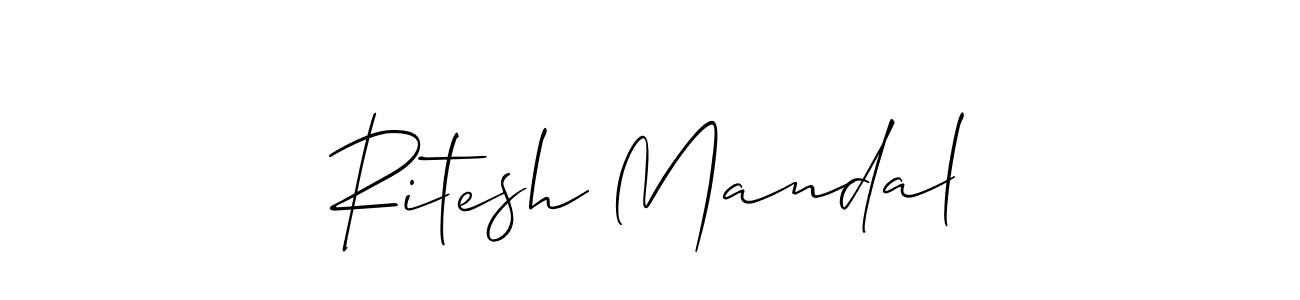 How to Draw Ritesh Mandal signature style? Allison_Script is a latest design signature styles for name Ritesh Mandal. Ritesh Mandal signature style 2 images and pictures png