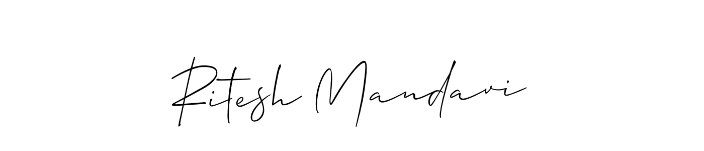 It looks lik you need a new signature style for name Ritesh Mandavi. Design unique handwritten (Allison_Script) signature with our free signature maker in just a few clicks. Ritesh Mandavi signature style 2 images and pictures png