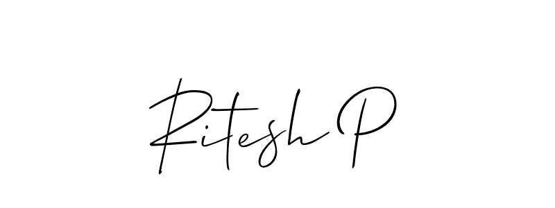 How to make Ritesh P signature? Allison_Script is a professional autograph style. Create handwritten signature for Ritesh P name. Ritesh P signature style 2 images and pictures png