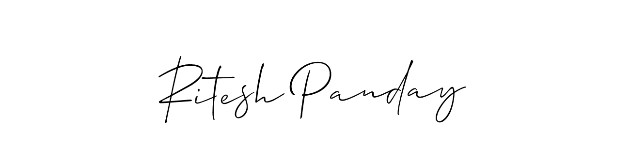 Ritesh Panday stylish signature style. Best Handwritten Sign (Allison_Script) for my name. Handwritten Signature Collection Ideas for my name Ritesh Panday. Ritesh Panday signature style 2 images and pictures png