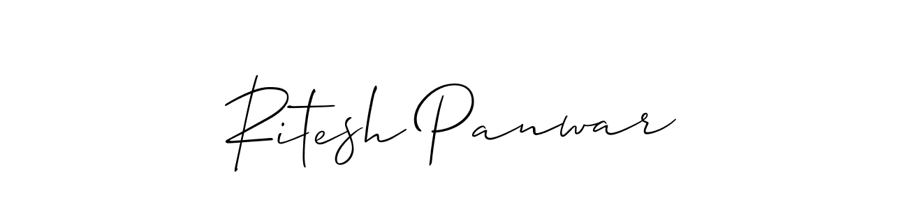 Also You can easily find your signature by using the search form. We will create Ritesh Panwar name handwritten signature images for you free of cost using Allison_Script sign style. Ritesh Panwar signature style 2 images and pictures png