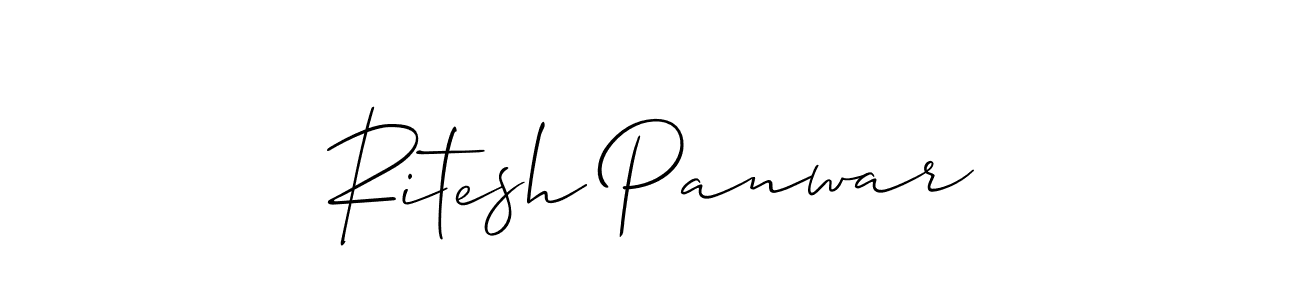 Design your own signature with our free online signature maker. With this signature software, you can create a handwritten (Allison_Script) signature for name Ritesh Panwar. Ritesh Panwar signature style 2 images and pictures png