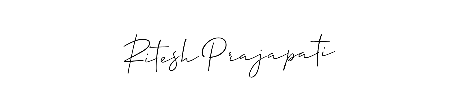 Make a beautiful signature design for name Ritesh Prajapati. Use this online signature maker to create a handwritten signature for free. Ritesh Prajapati signature style 2 images and pictures png