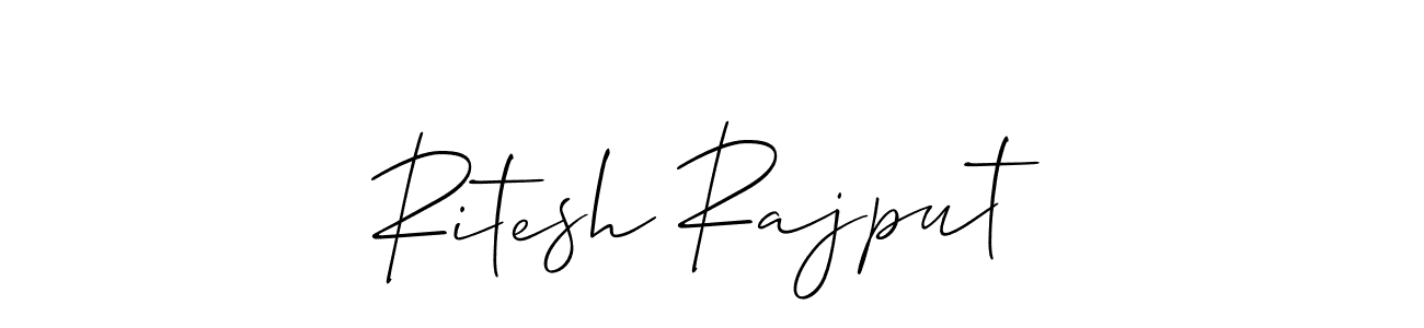 How to make Ritesh Rajput name signature. Use Allison_Script style for creating short signs online. This is the latest handwritten sign. Ritesh Rajput signature style 2 images and pictures png