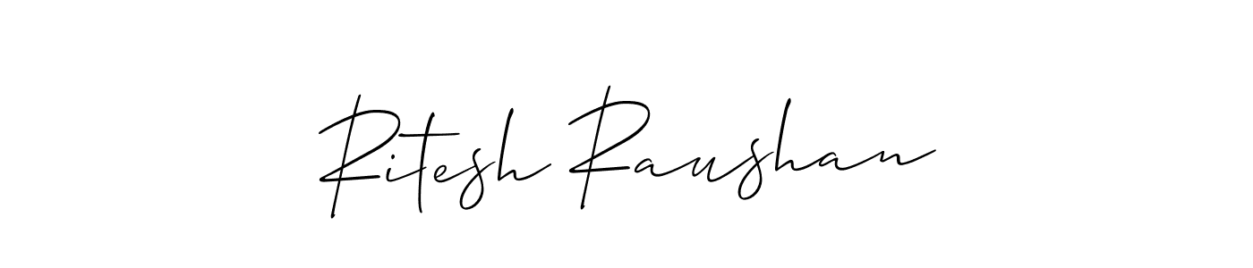Design your own signature with our free online signature maker. With this signature software, you can create a handwritten (Allison_Script) signature for name Ritesh Raushan. Ritesh Raushan signature style 2 images and pictures png