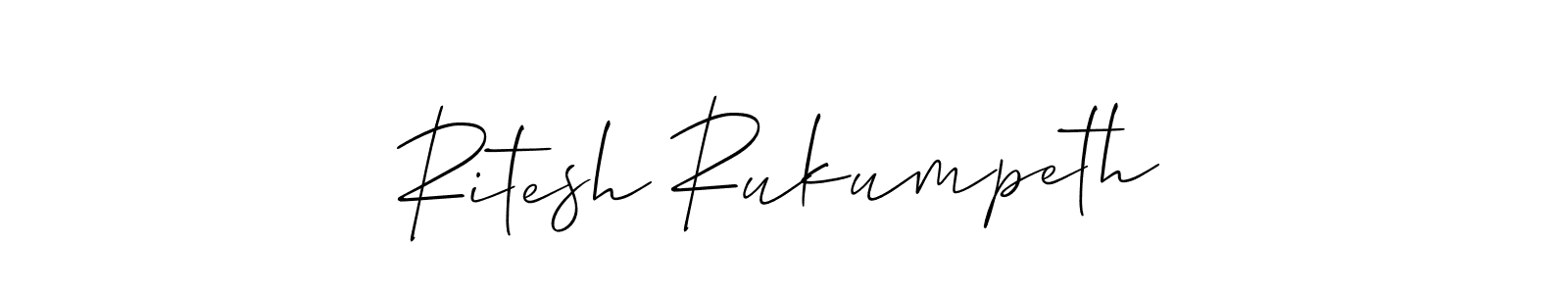 It looks lik you need a new signature style for name Ritesh Rukumpeth. Design unique handwritten (Allison_Script) signature with our free signature maker in just a few clicks. Ritesh Rukumpeth signature style 2 images and pictures png
