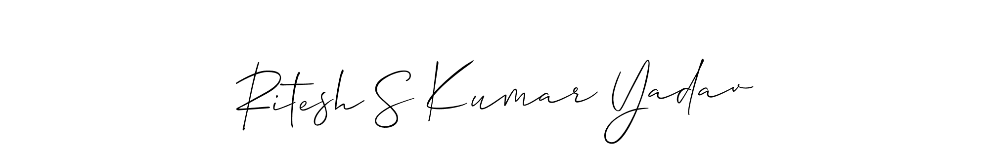 You can use this online signature creator to create a handwritten signature for the name Ritesh S Kumar Yadav. This is the best online autograph maker. Ritesh S Kumar Yadav signature style 2 images and pictures png