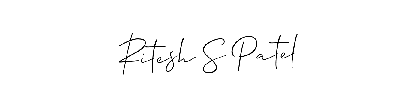 Use a signature maker to create a handwritten signature online. With this signature software, you can design (Allison_Script) your own signature for name Ritesh S Patel. Ritesh S Patel signature style 2 images and pictures png