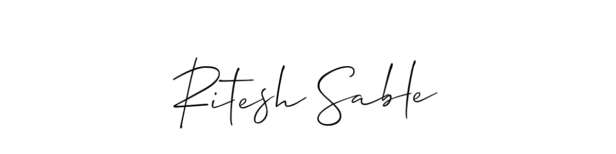 Also we have Ritesh Sable name is the best signature style. Create professional handwritten signature collection using Allison_Script autograph style. Ritesh Sable signature style 2 images and pictures png