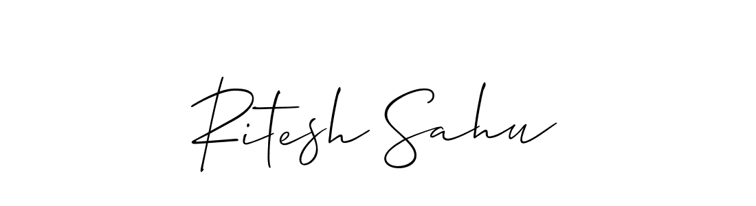 Create a beautiful signature design for name Ritesh Sahu. With this signature (Allison_Script) fonts, you can make a handwritten signature for free. Ritesh Sahu signature style 2 images and pictures png