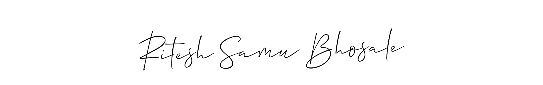 Use a signature maker to create a handwritten signature online. With this signature software, you can design (Allison_Script) your own signature for name Ritesh Samu Bhosale. Ritesh Samu Bhosale signature style 2 images and pictures png