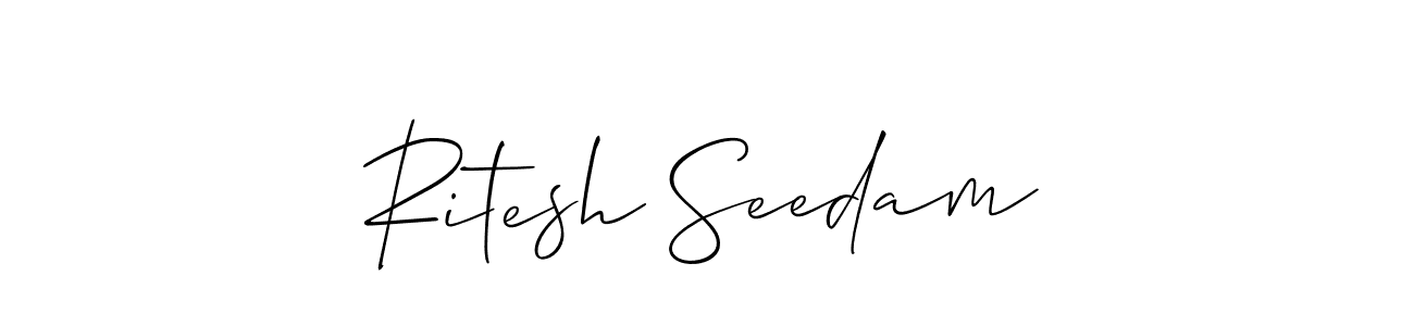 Best and Professional Signature Style for Ritesh Seedam. Allison_Script Best Signature Style Collection. Ritesh Seedam signature style 2 images and pictures png