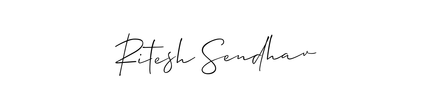Best and Professional Signature Style for Ritesh Sendhav. Allison_Script Best Signature Style Collection. Ritesh Sendhav signature style 2 images and pictures png