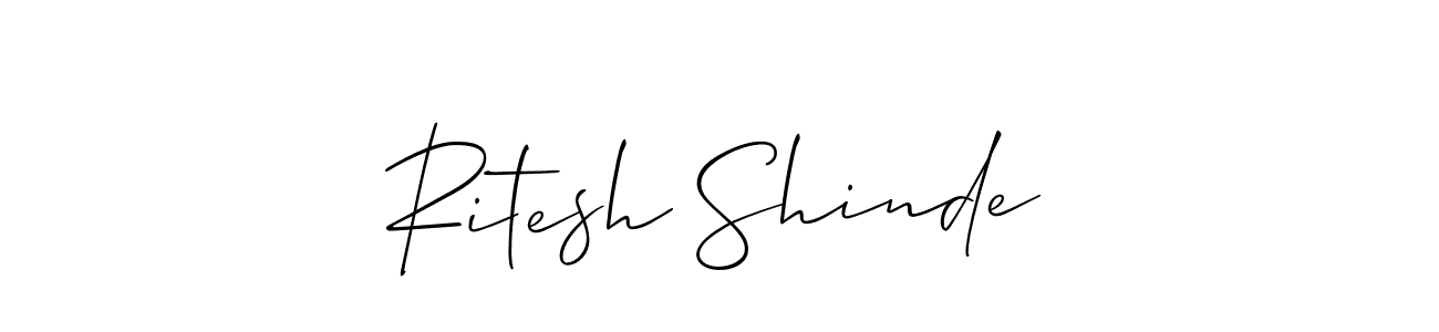 Also we have Ritesh Shinde name is the best signature style. Create professional handwritten signature collection using Allison_Script autograph style. Ritesh Shinde signature style 2 images and pictures png