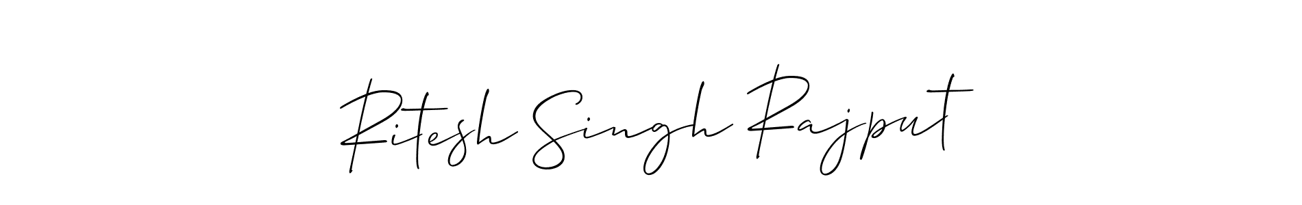 Allison_Script is a professional signature style that is perfect for those who want to add a touch of class to their signature. It is also a great choice for those who want to make their signature more unique. Get Ritesh Singh Rajput name to fancy signature for free. Ritesh Singh Rajput signature style 2 images and pictures png