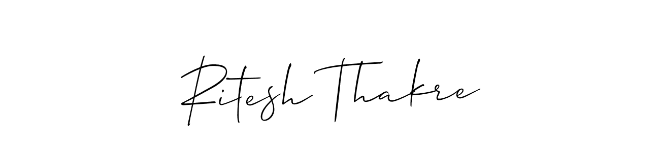 Design your own signature with our free online signature maker. With this signature software, you can create a handwritten (Allison_Script) signature for name Ritesh Thakre. Ritesh Thakre signature style 2 images and pictures png