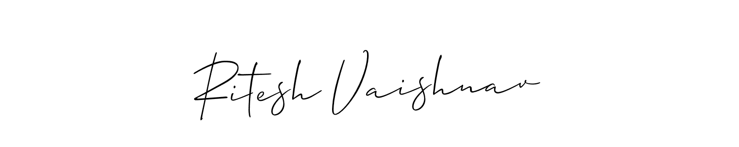How to Draw Ritesh Vaishnav signature style? Allison_Script is a latest design signature styles for name Ritesh Vaishnav. Ritesh Vaishnav signature style 2 images and pictures png