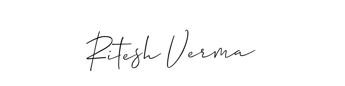 Also we have Ritesh Verma name is the best signature style. Create professional handwritten signature collection using Allison_Script autograph style. Ritesh Verma signature style 2 images and pictures png