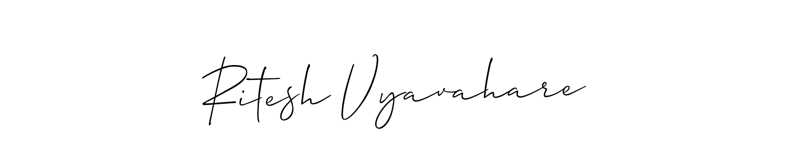 Design your own signature with our free online signature maker. With this signature software, you can create a handwritten (Allison_Script) signature for name Ritesh Vyavahare. Ritesh Vyavahare signature style 2 images and pictures png