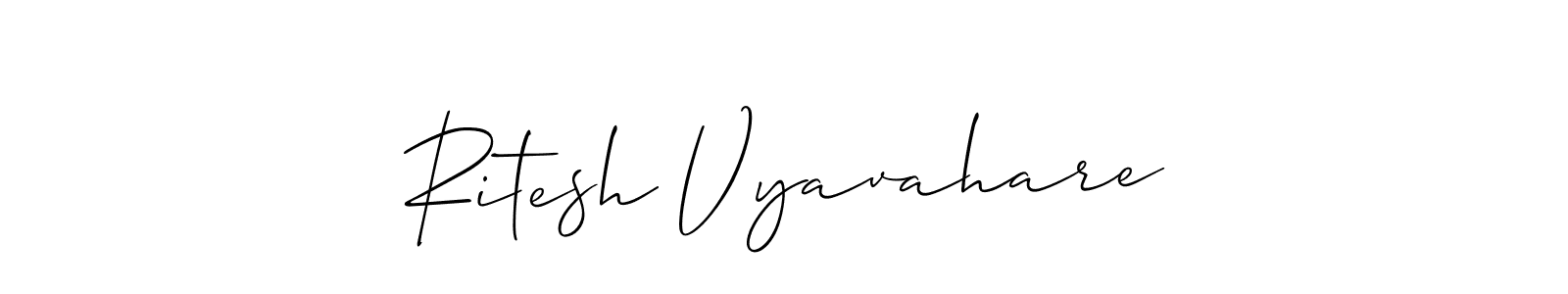 How to make Ritesh Vyavahare signature? Allison_Script is a professional autograph style. Create handwritten signature for Ritesh Vyavahare name. Ritesh Vyavahare signature style 2 images and pictures png