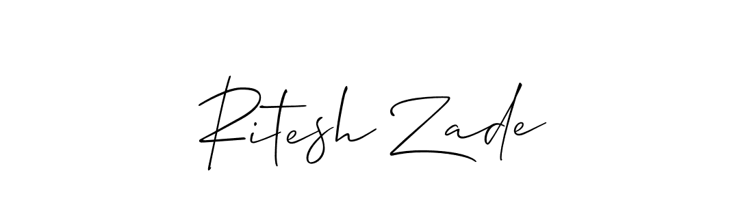 Make a beautiful signature design for name Ritesh Zade. With this signature (Allison_Script) style, you can create a handwritten signature for free. Ritesh Zade signature style 2 images and pictures png