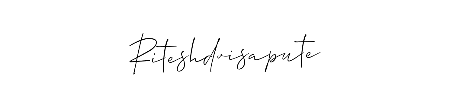 How to Draw Riteshdvisapute signature style? Allison_Script is a latest design signature styles for name Riteshdvisapute. Riteshdvisapute signature style 2 images and pictures png