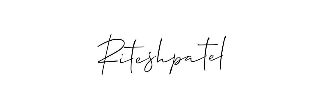 Design your own signature with our free online signature maker. With this signature software, you can create a handwritten (Allison_Script) signature for name Riteshpatel. Riteshpatel signature style 2 images and pictures png