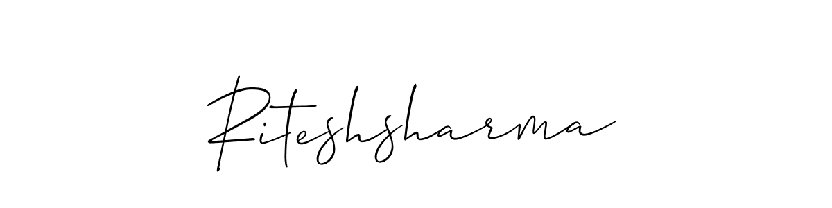 Create a beautiful signature design for name Riteshsharma. With this signature (Allison_Script) fonts, you can make a handwritten signature for free. Riteshsharma signature style 2 images and pictures png