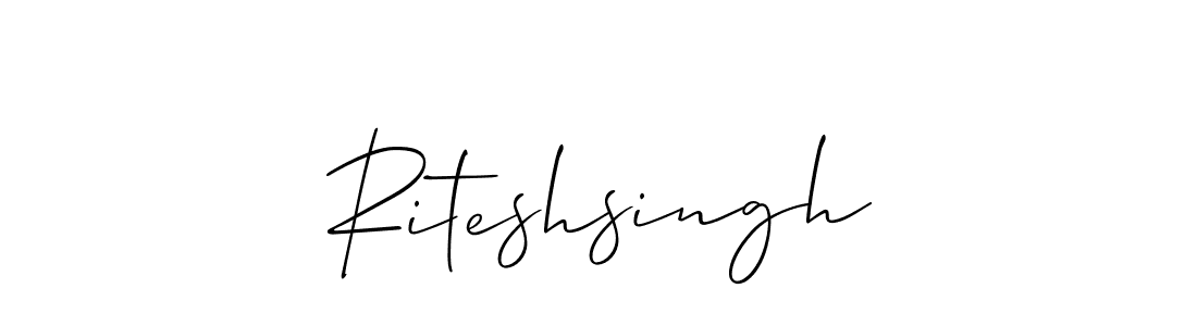 Make a beautiful signature design for name Riteshsingh. With this signature (Allison_Script) style, you can create a handwritten signature for free. Riteshsingh signature style 2 images and pictures png