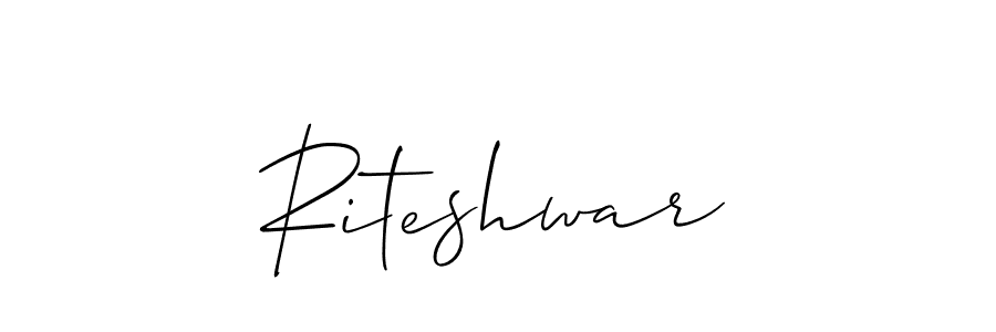 Use a signature maker to create a handwritten signature online. With this signature software, you can design (Allison_Script) your own signature for name Riteshwar. Riteshwar signature style 2 images and pictures png