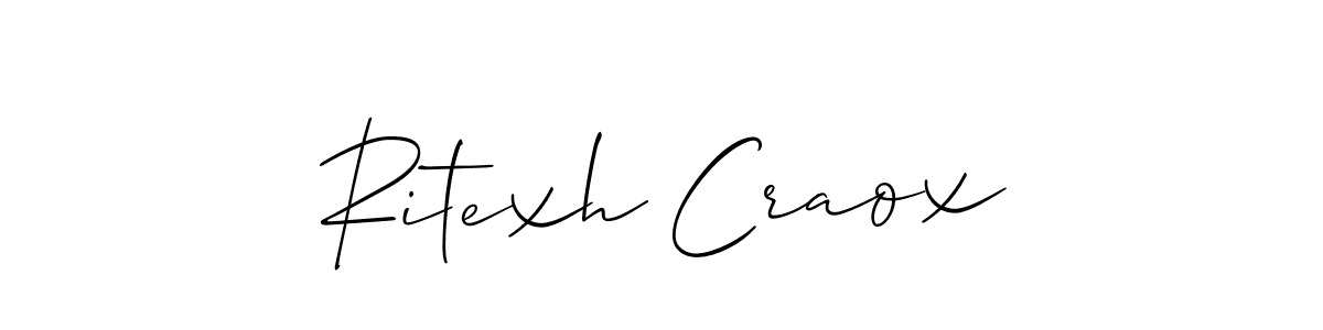 It looks lik you need a new signature style for name Ritexh Craox. Design unique handwritten (Allison_Script) signature with our free signature maker in just a few clicks. Ritexh Craox signature style 2 images and pictures png