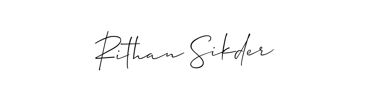 How to make Rithan Sikder signature? Allison_Script is a professional autograph style. Create handwritten signature for Rithan Sikder name. Rithan Sikder signature style 2 images and pictures png