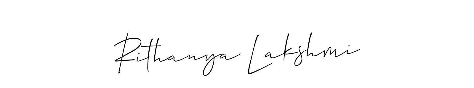 You can use this online signature creator to create a handwritten signature for the name Rithanya Lakshmi. This is the best online autograph maker. Rithanya Lakshmi signature style 2 images and pictures png