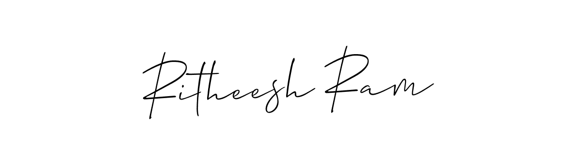 Create a beautiful signature design for name Ritheesh Ram. With this signature (Allison_Script) fonts, you can make a handwritten signature for free. Ritheesh Ram signature style 2 images and pictures png