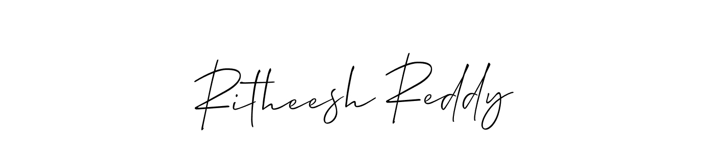 Design your own signature with our free online signature maker. With this signature software, you can create a handwritten (Allison_Script) signature for name Ritheesh Reddy. Ritheesh Reddy signature style 2 images and pictures png
