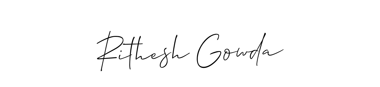 Check out images of Autograph of Rithesh Gowda name. Actor Rithesh Gowda Signature Style. Allison_Script is a professional sign style online. Rithesh Gowda signature style 2 images and pictures png