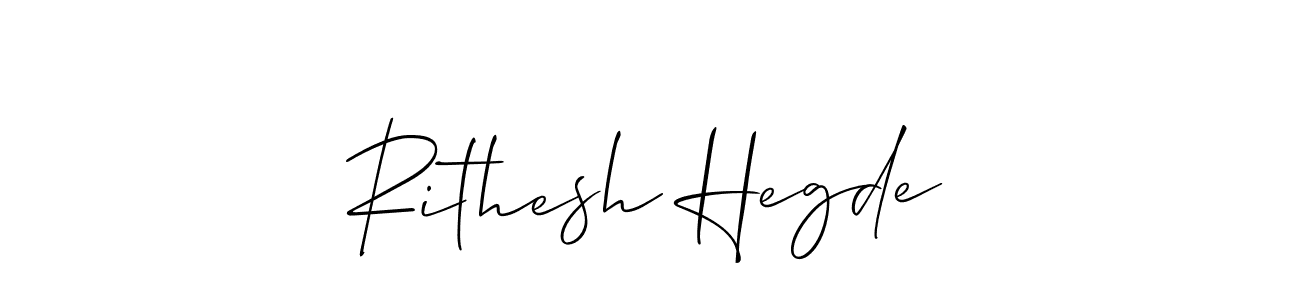 It looks lik you need a new signature style for name Rithesh Hegde. Design unique handwritten (Allison_Script) signature with our free signature maker in just a few clicks. Rithesh Hegde signature style 2 images and pictures png