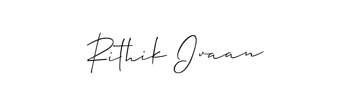 Rithik Ivaan stylish signature style. Best Handwritten Sign (Allison_Script) for my name. Handwritten Signature Collection Ideas for my name Rithik Ivaan. Rithik Ivaan signature style 2 images and pictures png