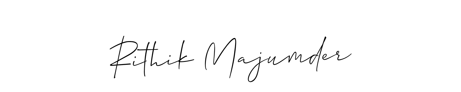 How to make Rithik Majumder name signature. Use Allison_Script style for creating short signs online. This is the latest handwritten sign. Rithik Majumder signature style 2 images and pictures png