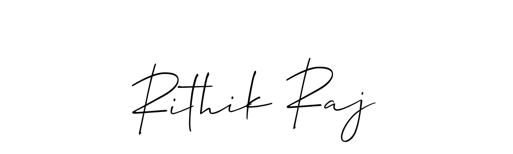 You can use this online signature creator to create a handwritten signature for the name Rithik Raj. This is the best online autograph maker. Rithik Raj signature style 2 images and pictures png