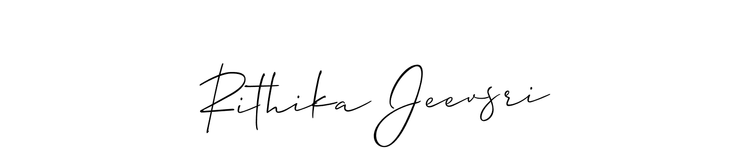 How to make Rithika Jeevsri signature? Allison_Script is a professional autograph style. Create handwritten signature for Rithika Jeevsri name. Rithika Jeevsri signature style 2 images and pictures png