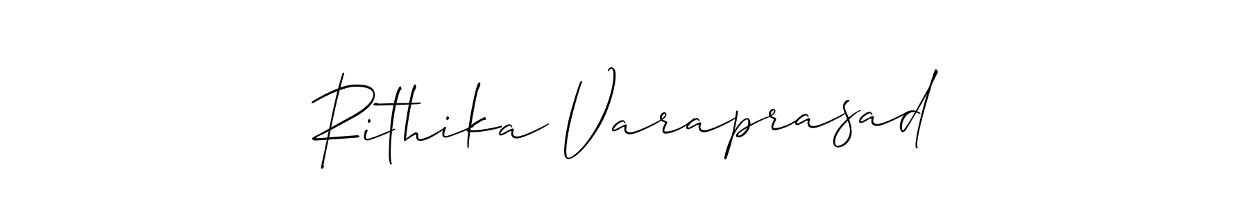 It looks lik you need a new signature style for name Rithika Varaprasad. Design unique handwritten (Allison_Script) signature with our free signature maker in just a few clicks. Rithika Varaprasad signature style 2 images and pictures png