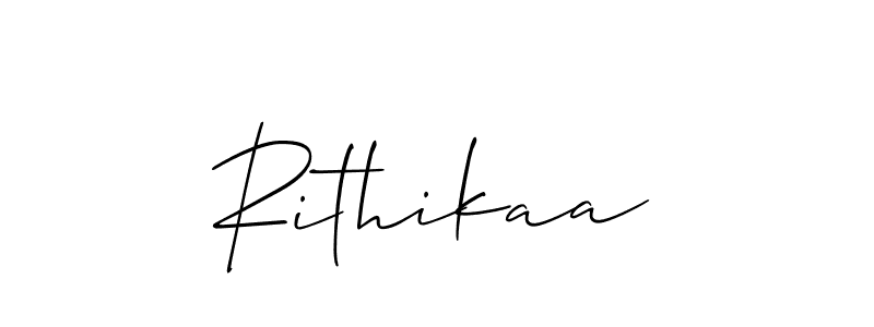 Also we have Rithikaa name is the best signature style. Create professional handwritten signature collection using Allison_Script autograph style. Rithikaa signature style 2 images and pictures png